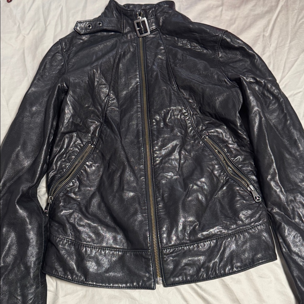 Women's Black Leather Jacket